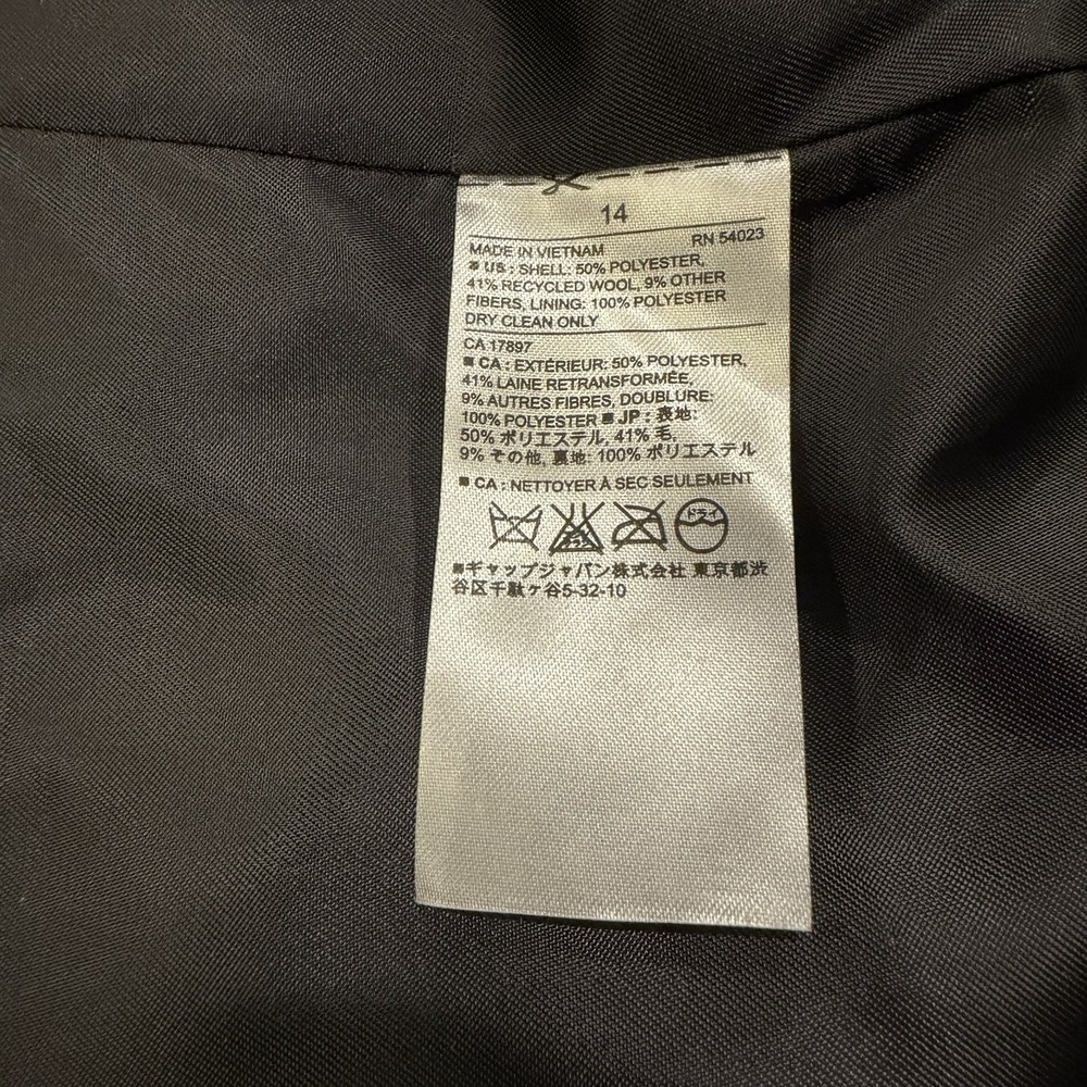 Banana Republic Factory Blazer Gray Tweed Twill Womens 14 Preppy Classic Academy - Picture 6 of 12